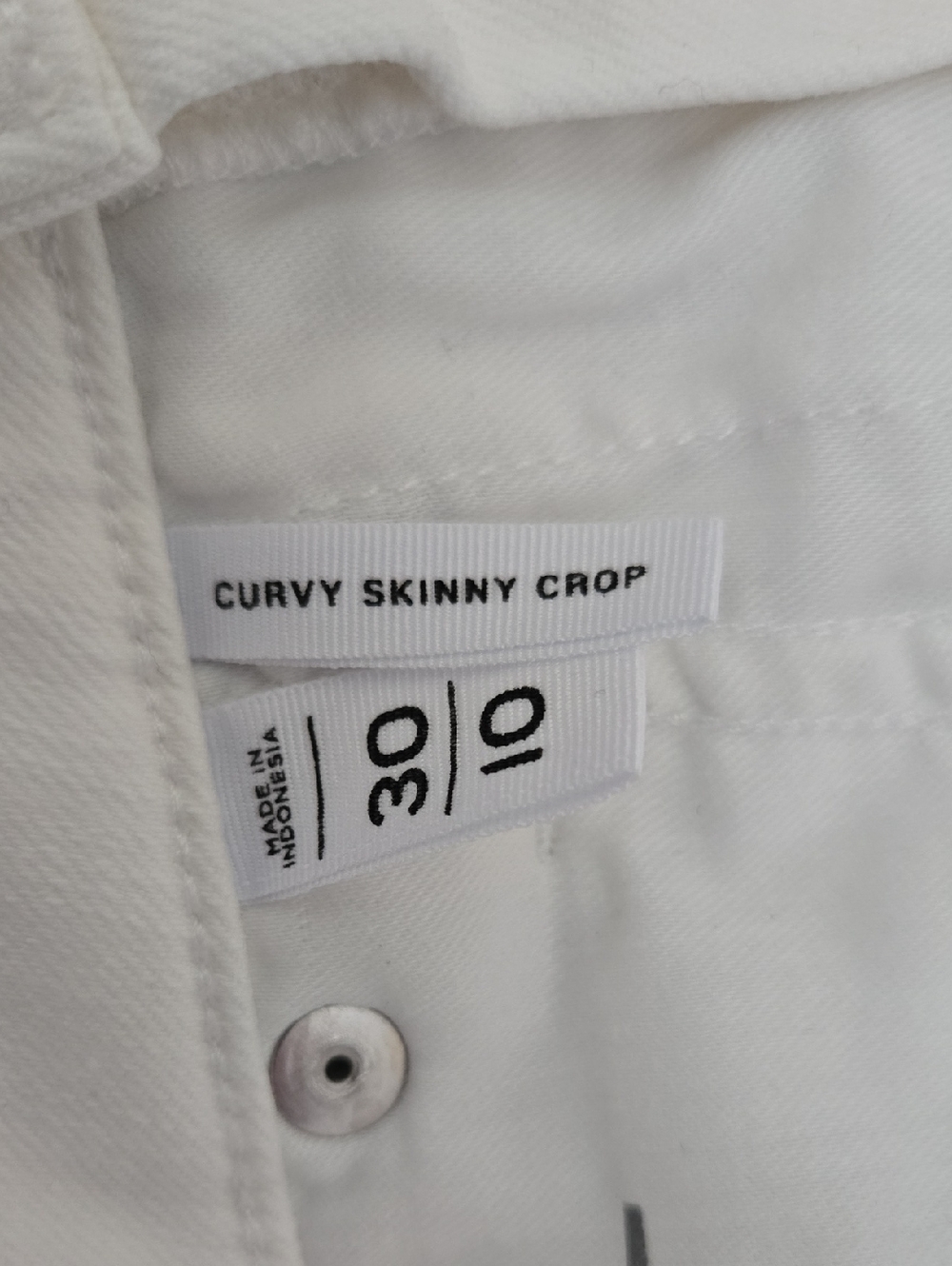 Ann Taylor Loft White Curvy Skinny Crop Jeans 30 10 - Picture 5 of 6